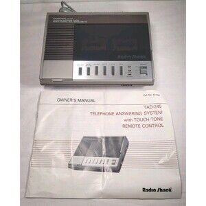Vintage Radio Shack DuoFone TAD-245 Telephone Answering System Microcassette